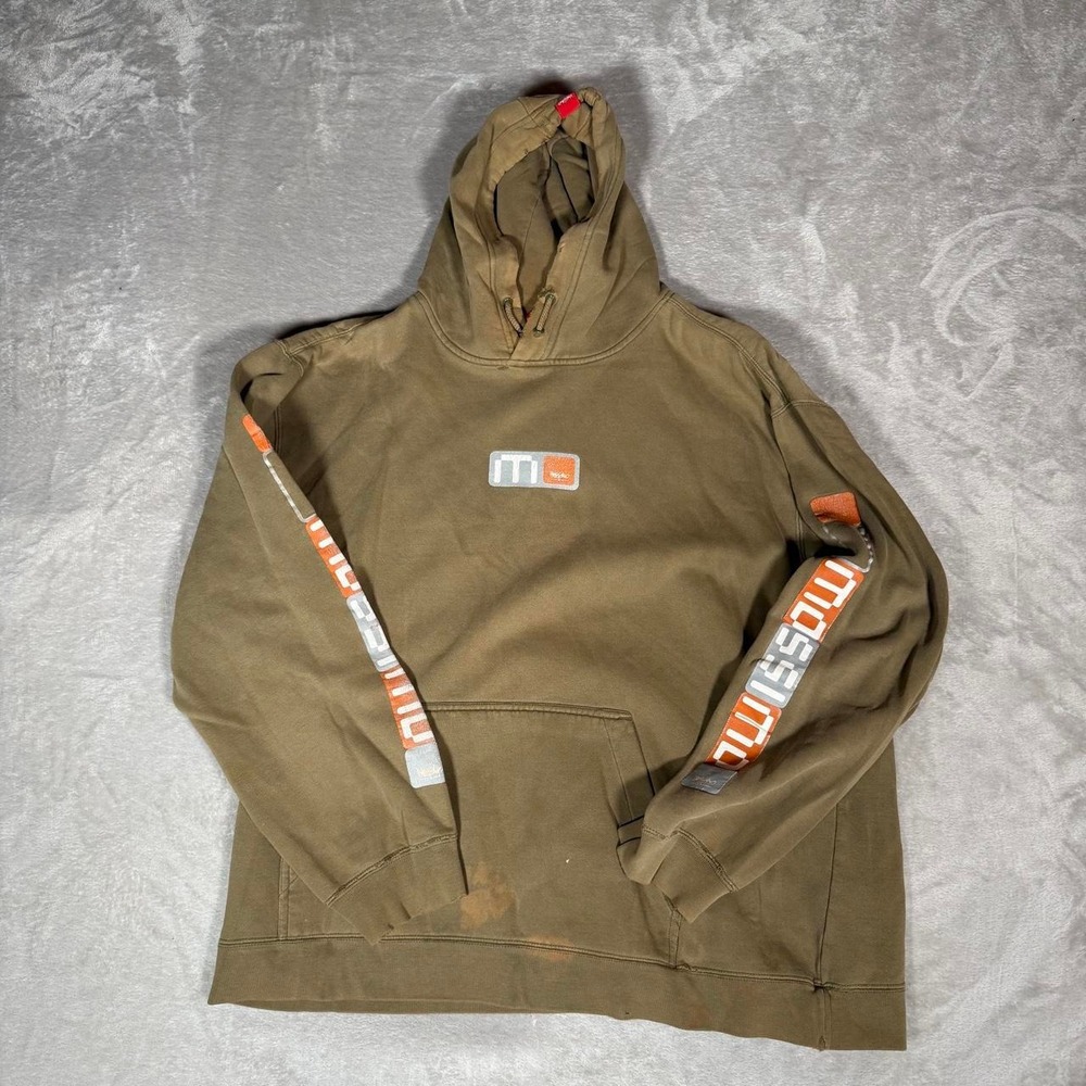 Vintage Mossimo Skater Hoodie XL Green Khaki Y2K 2000s Pullover Sweatshirt